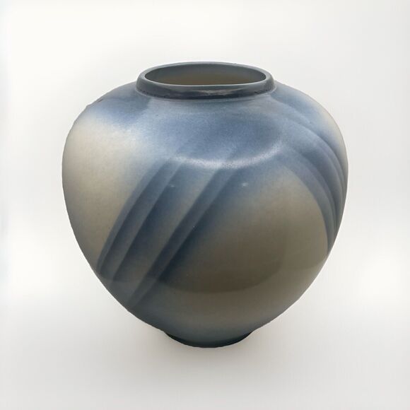M. (Marilyn) Coplin Newberry Studio Art Blue Abstract Vase Pottery 1990 Signed - Picture 6 of 10